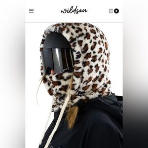 Over the helmet (snowboard/ ski/ snow) hood - leopard print - new and unused